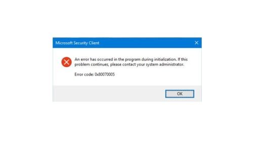0x80070005 Error Fix