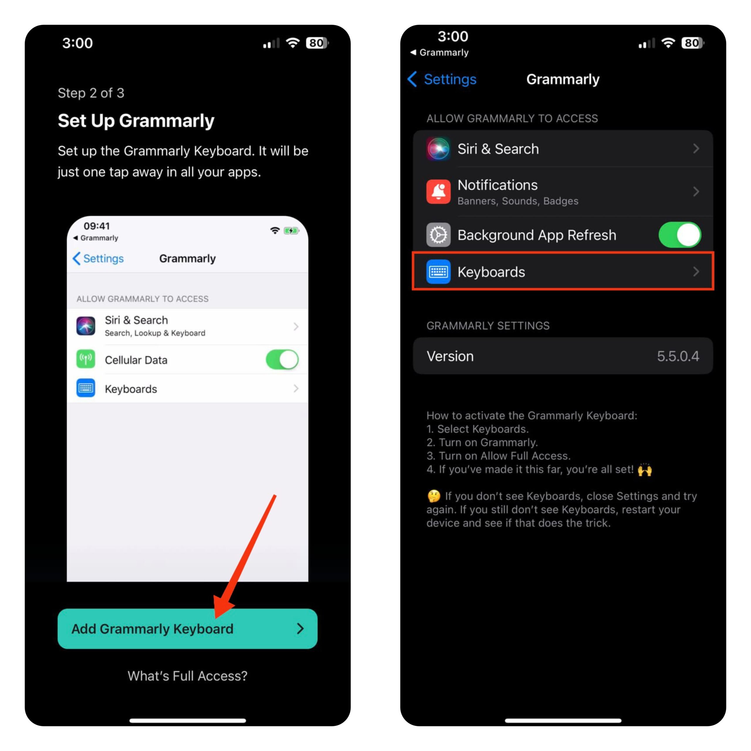 Add Grammarly Keyboard