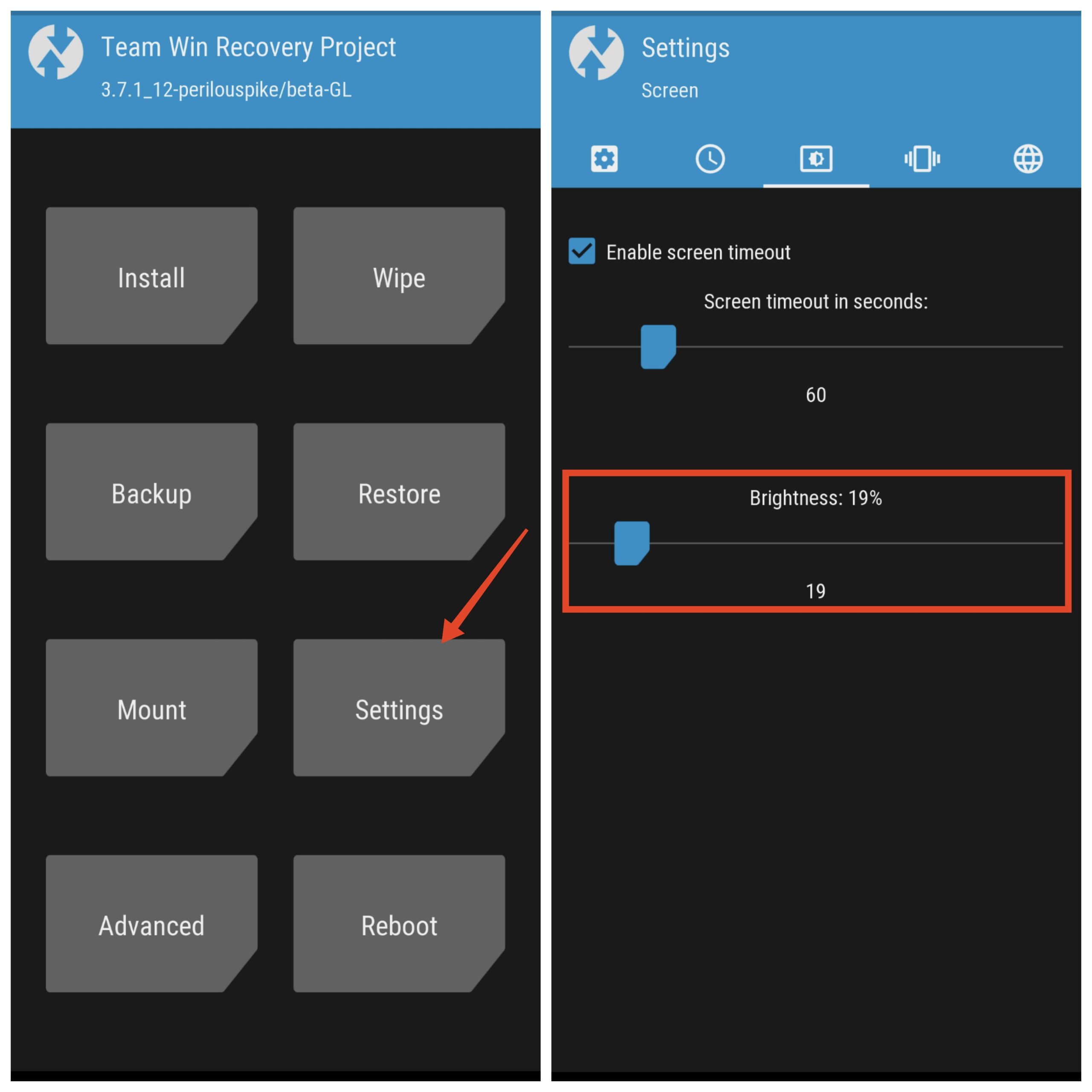 adjust twrp brightness