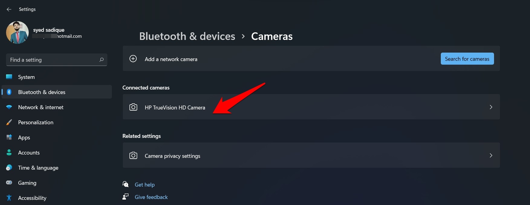 Connected Camera Settings