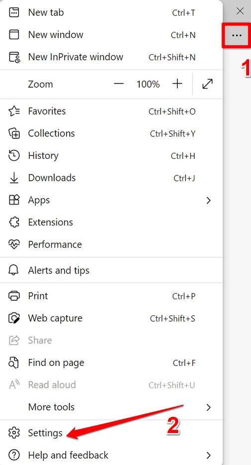 edge browser settings