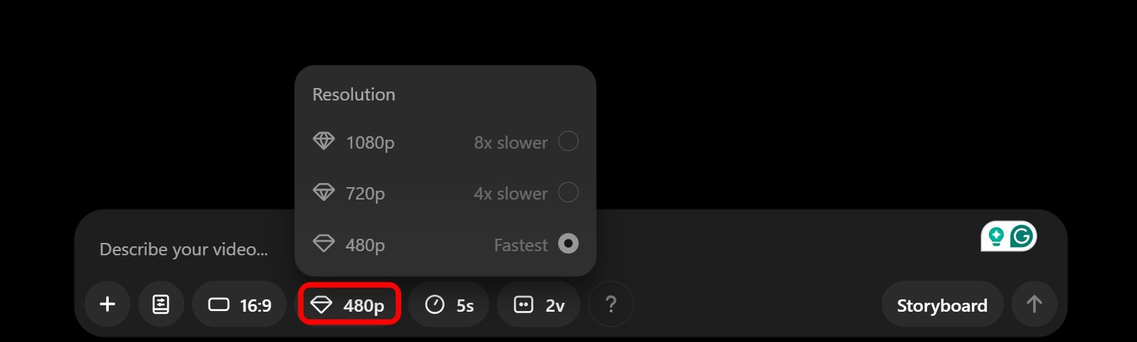 how to change the video resolution in Sora