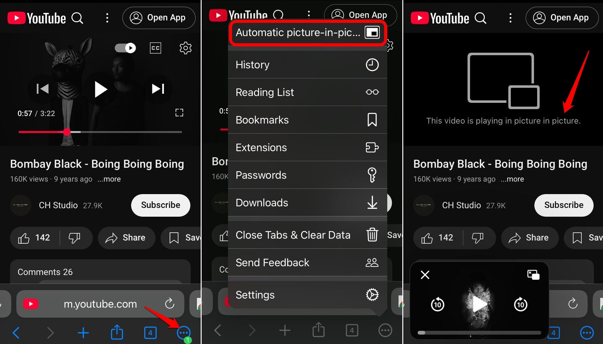 how to use Picture in picture on YouTube iOS