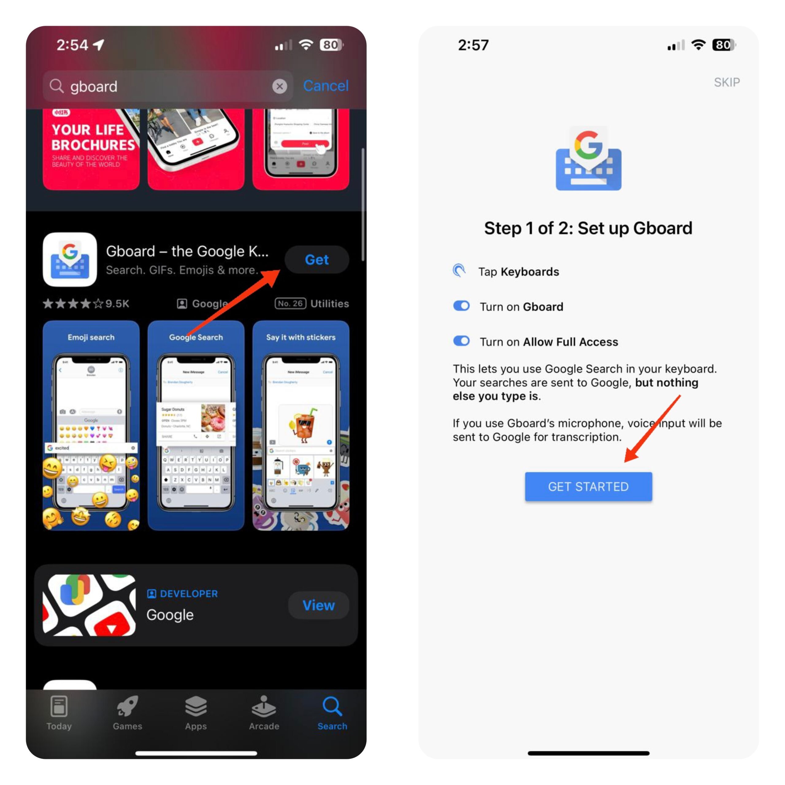 install Gboard app