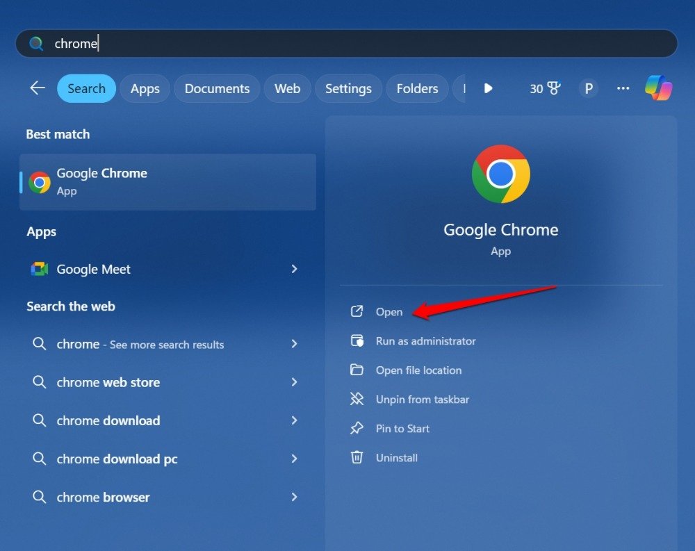 launch Google Chrome
