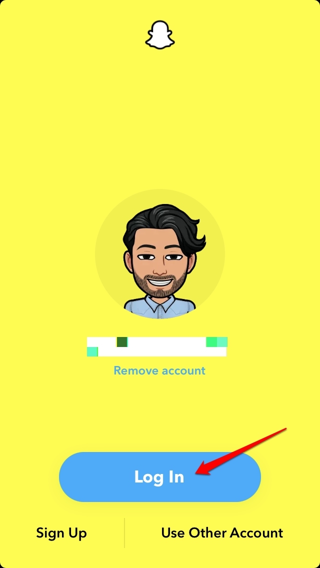 log in to snapchat