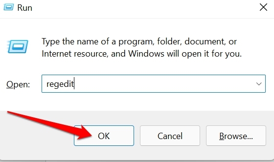 open registry editor