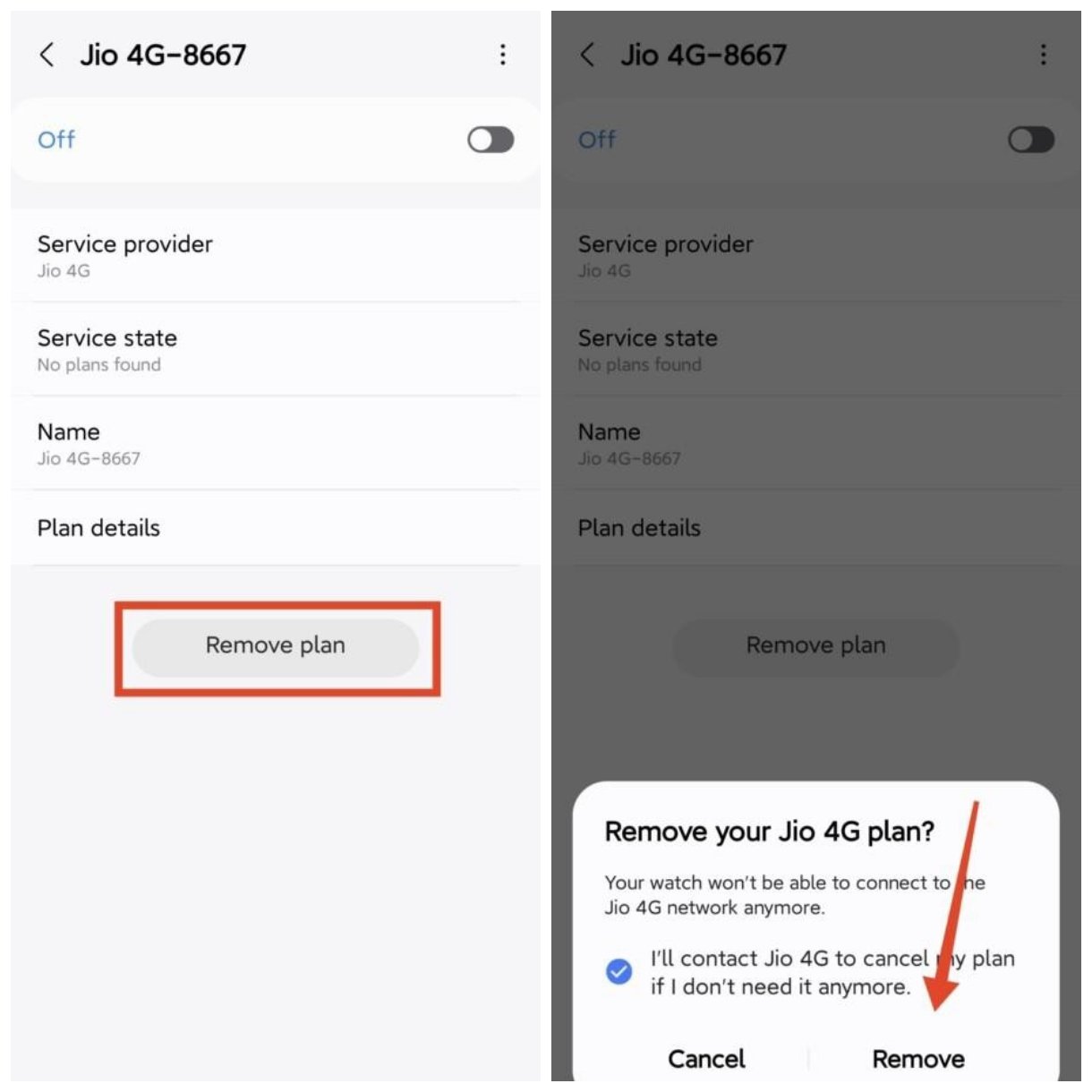 remove esim