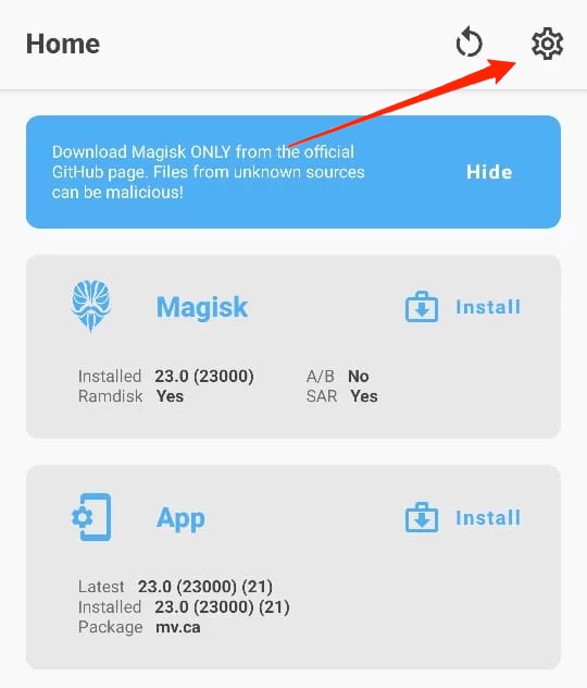 Magisk application