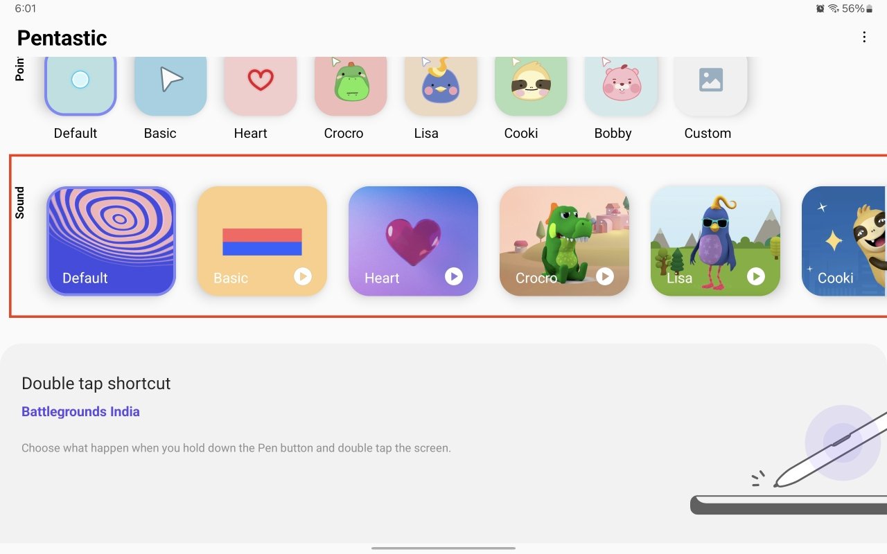 select a sound for your S Pen