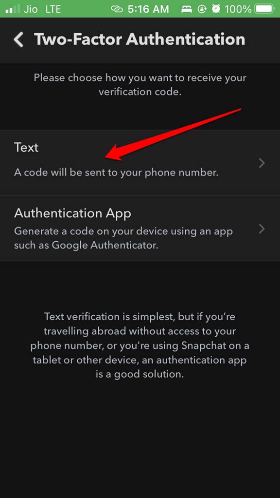 text sent to mobile phone for 2FA