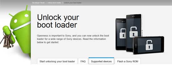 Unlock Bootloader Sony Xperia