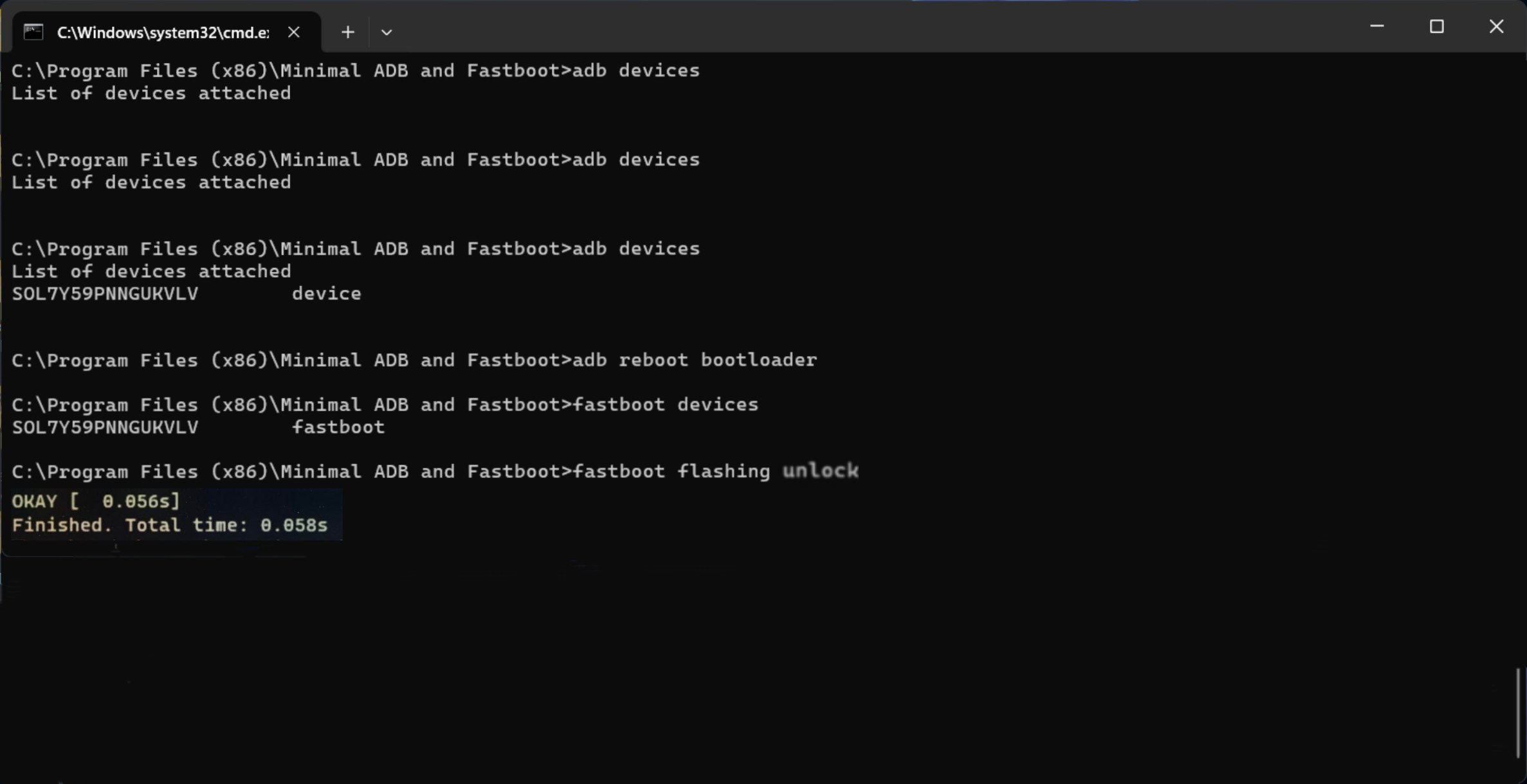 unlock bootloader
