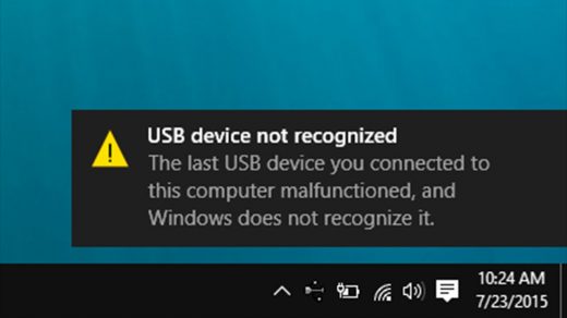 USB Device Not Recognized