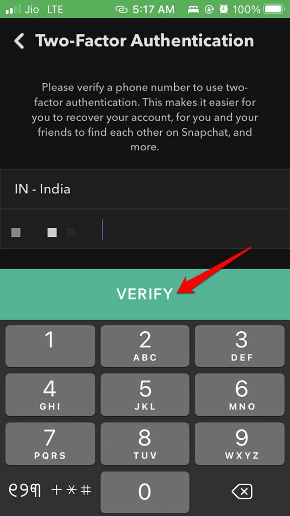 verify code
