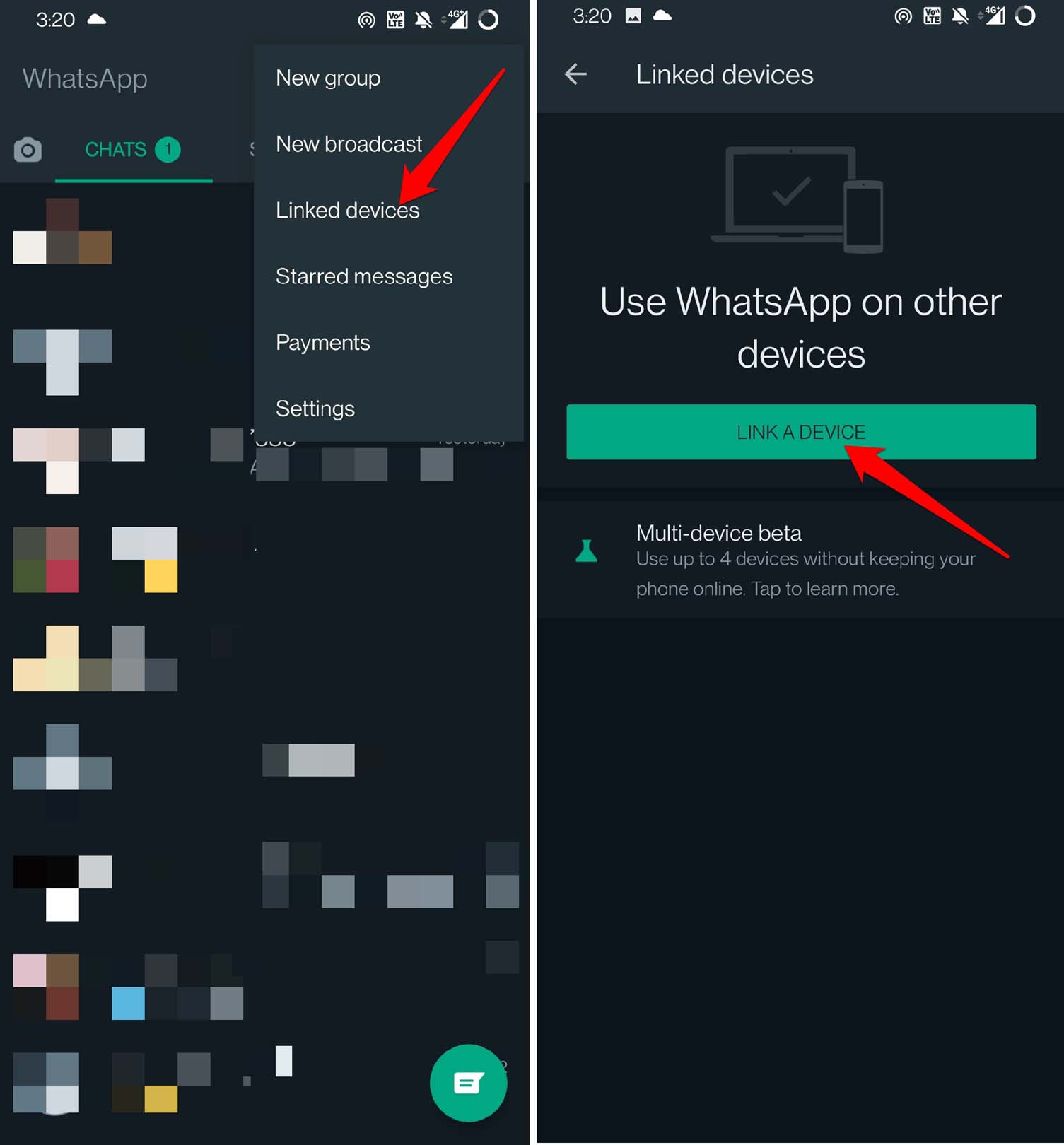 whatsapp link a device