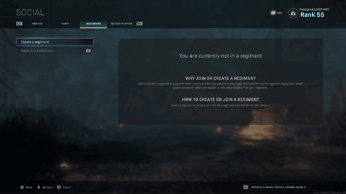 Disable Crossplay and Remove Regiment