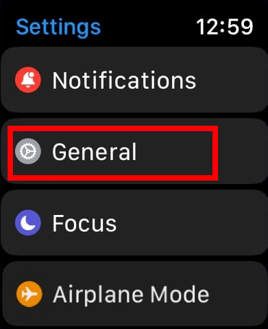 Tap on General.