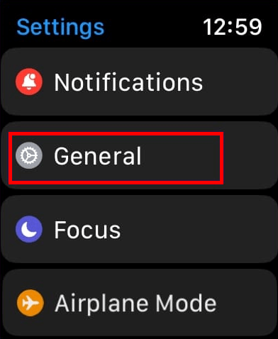 Click on the general tab.