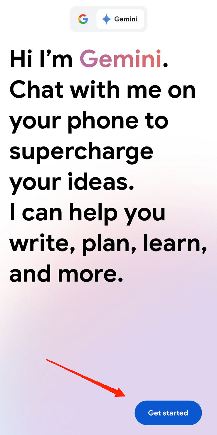 Tap on the Gemini Tab and it will take you to a page like this.