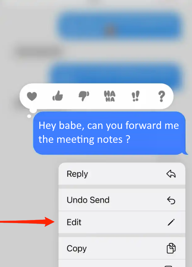 Edit a Sent Message on iPhone