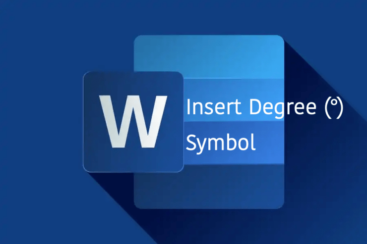 Insert Degree Symbol in Microsoft Word
