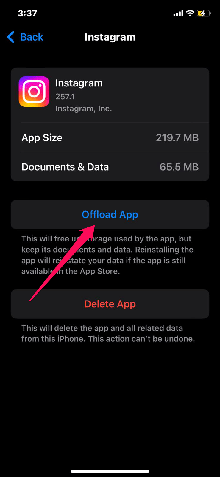 Offload Instagram