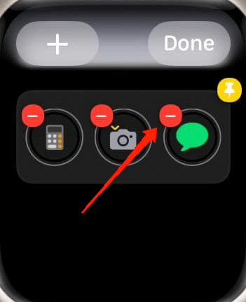 Now, tap on the '-' icon to delete the widget from the face.