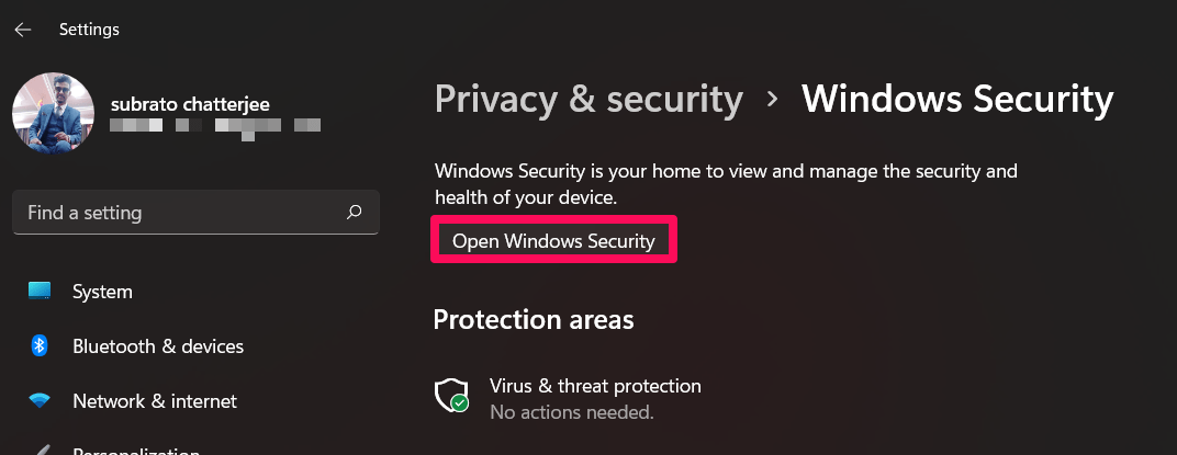 Disable Real-Time Protection