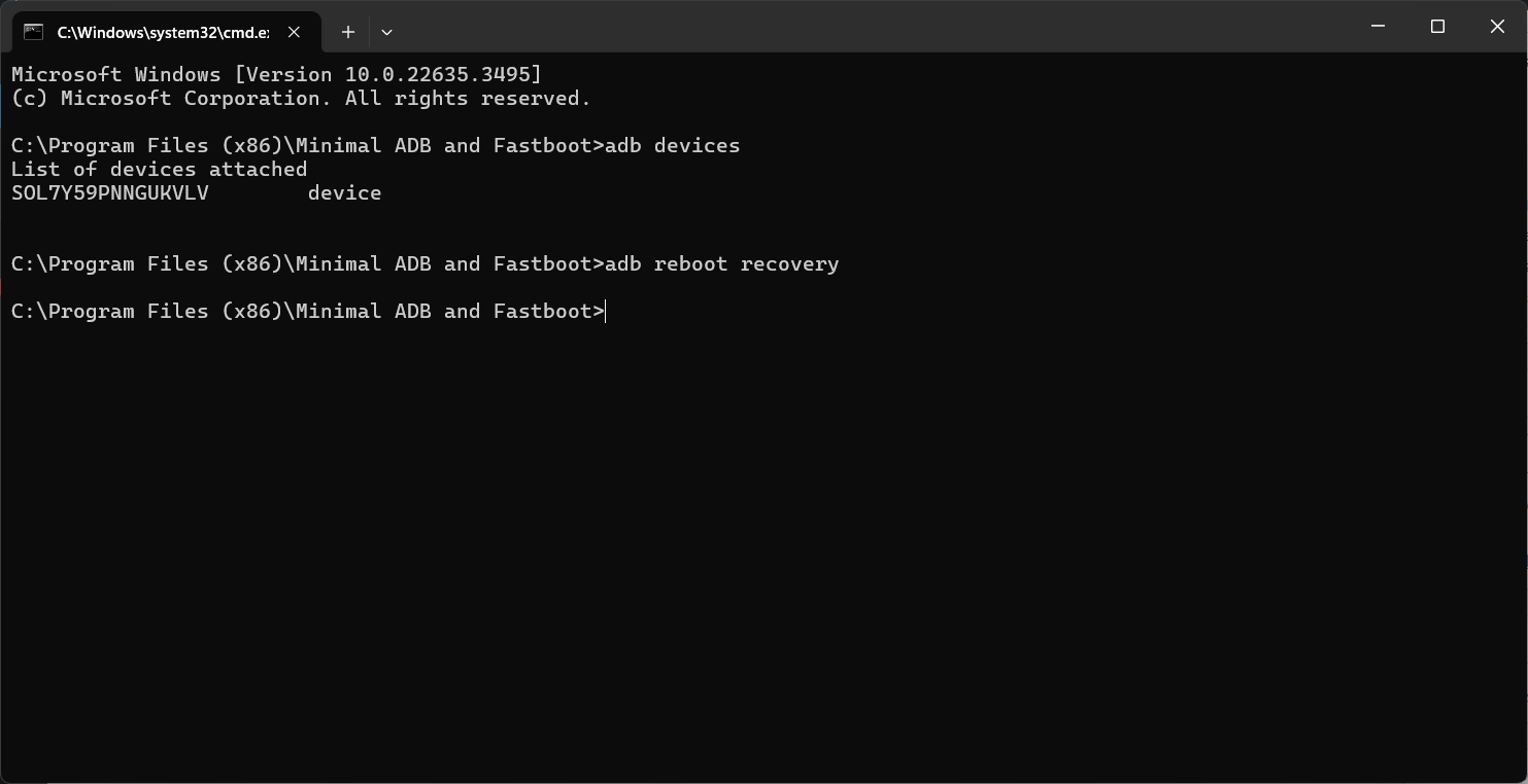 reboot to recovery