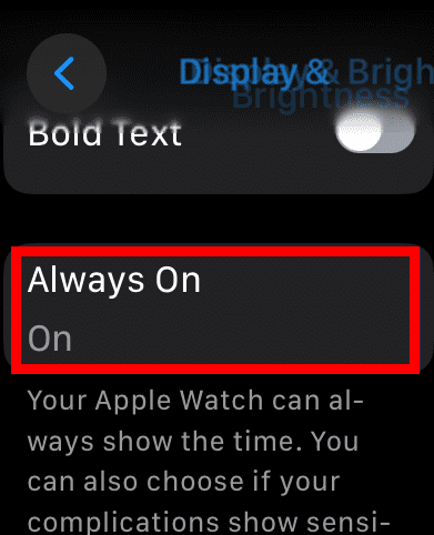 Here, click on always on. 