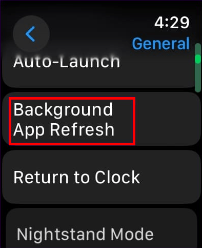 Scroll down to find the Background App Refresh option.